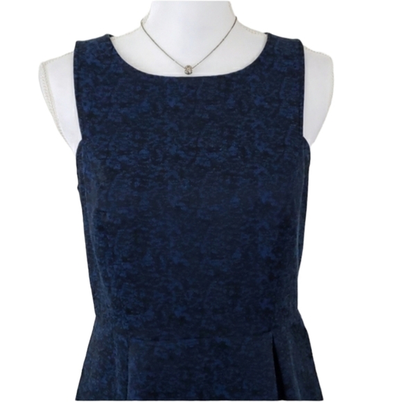 LOFT Ann Taylor~Size 6~Blue/Black Fit&Flare Dress. - Picture 2 of 9